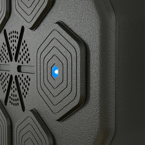 Rootz Music Boxing Machine - Wall Hanging Fitness Trainer - Bluetooth Punching Bag - Faux Leather - 40cm x 40cm x 7.5cm