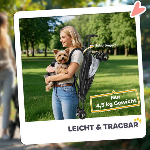 Rootz Pet Car Dog Car - Cat Car - Pet Buggy - Security Lines & Power Windows - 76L x 44B x 103H cm