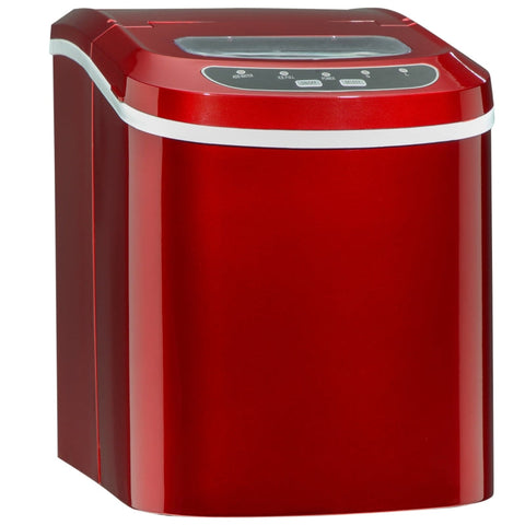 Rootz Ice Cube Machine - Ice Maker - Ice Ball Maker - 12kg/Day - Self-Cleaning - Quiet Operation - 34L x 24.2W x 32.8H cm - Red