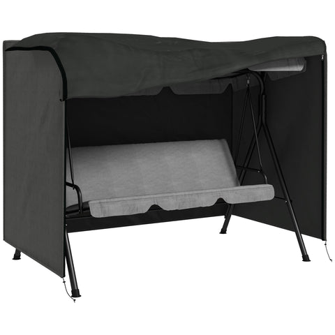 Rootz Garden Swing Cover - Protective Cover - Waterproof Cover - UV Resistant - 205cm x 124cm x 164cm - Grey