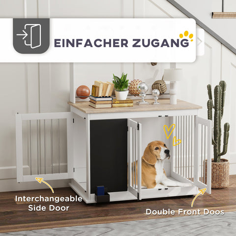 Rootz Dog Crate with Toy Storage – Pet Cage – Dog Kennel – Includes Leash Hooks & Writing Board – 98cm x 65cm x 150cm for Large Dogs