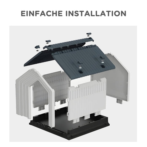 Rootz Dog House Cave - Outdoor Retreat - Waterproof - Sloping Roof - Plastic - Easy to Clean - Small Dogs - 62cm x 61cm x 60cm