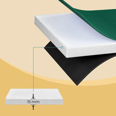 Rootz Trampoline Edge Cover - Protective Padding - Safety Cover - UV-Resistant - Fits 366 cm - Durable PVC Material - 30cm Width