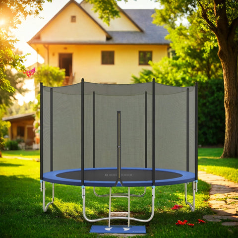 Rootz 183cm Garden Trampoline - Safe Recreational Trampoline - Outdoor Jumping Trampoline - Safety Net - 183cm D x 230cm H