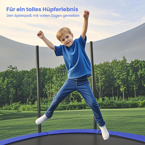 Rootz 305 cm Trampoline - Garden Trampoline - Outdoor Trampoline - Safety Net Protection - TÜV Certified - 76cm Frame Height