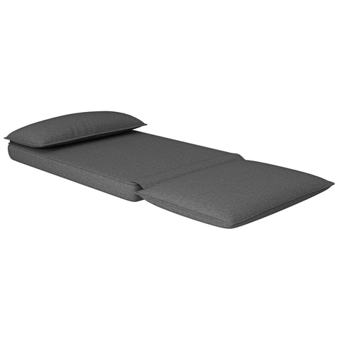 Rootz Sofa Bed - Adjustable Backrest - Breathable Fabric - Integrated Headrest - 76L x 75W x 56H cm (Floor Chair) - Grey