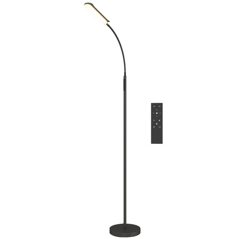 Rootz LED Base Lamp - Standing Lamp - Floor Light - Memory Function - Adjustable Brightness - Ø22 x 175cm - Black Steel