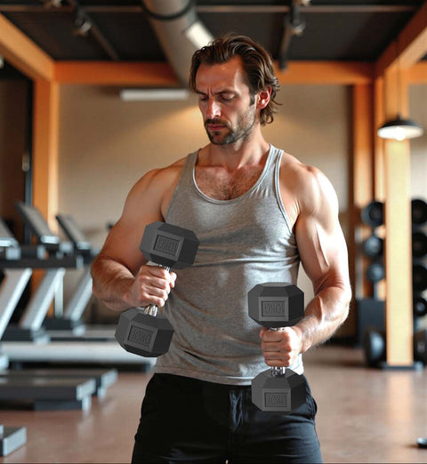 Rootz 20KG Dumbbell Set - Exercise Weights - Adjustable Free Weights - Boost Fitness - 31cm x 13.5cm x 11cm