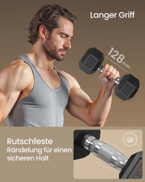 Rootz 20KG Dumbbell Set - Exercise Weights - Adjustable Free Weights - Boost Fitness - 31cm x 13.5cm x 11cm