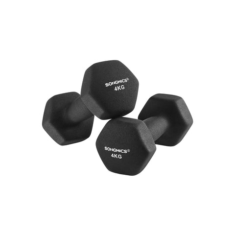 Rootz 2 Piece Set Dumbbells 4kg - Free Weights - Home Gym - Strength Training - 20.5cm x 9.5cm x 9cm