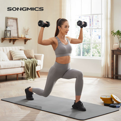 Rootz 2 Piece Set Dumbbells 4kg - Free Weights - Home Gym - Strength Training - 20.5cm x 9.5cm x 9cm