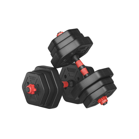 Rootz Adjustable Barbell & Dumbbell Set - Home Gym Weights - Strength Training - 20kg Total - Black - Large Barbell 115cm x 21.8cm x 19.6cm