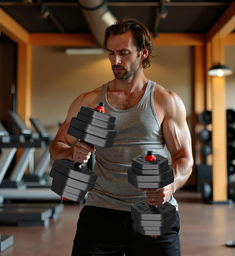 Rootz Barbell and Dumbbell Set - Weightlifting Set - Fitness Weights - Versatile Strength Training - 133.5cm x 21.8cm x 19.6cm