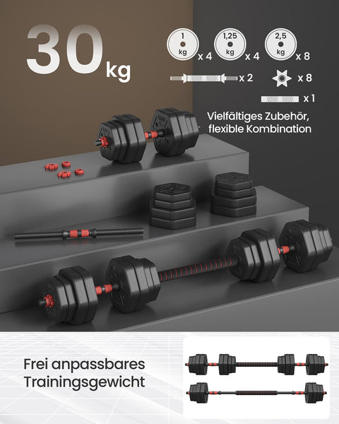 Rootz Barbell and Dumbbell Set - Weightlifting Set - Fitness Weights - Versatile Strength Training - 133.5cm x 21.8cm x 19.6cm