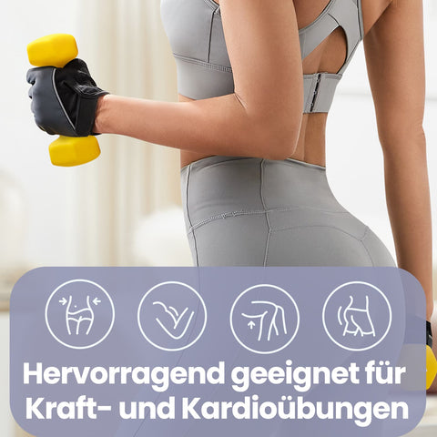 Rootz Dumbbell Set - Free Weights - Exercise Weights - Space-Saving Strength Training - 2 x 1kg - Cast Iron with Vinyl Coating