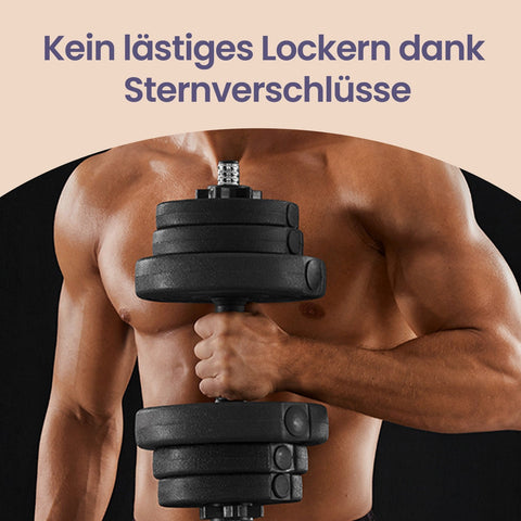 Rootz Adjustable Dumbbell Set - Free Weights - Fitness Equipment - Non-Slip Handles - Iron Rod - 2.5 x 50.5 cm