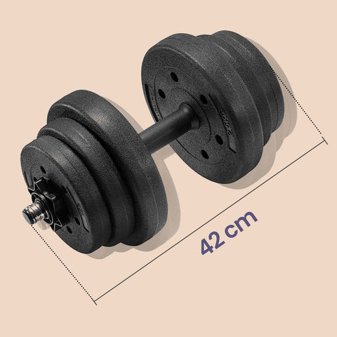 Rootz Adjustable Dumbbell Set - Free Weights - Fitness Equipment - Non-Slip Handles - Iron Rod - 2.5 x 50.5 cm