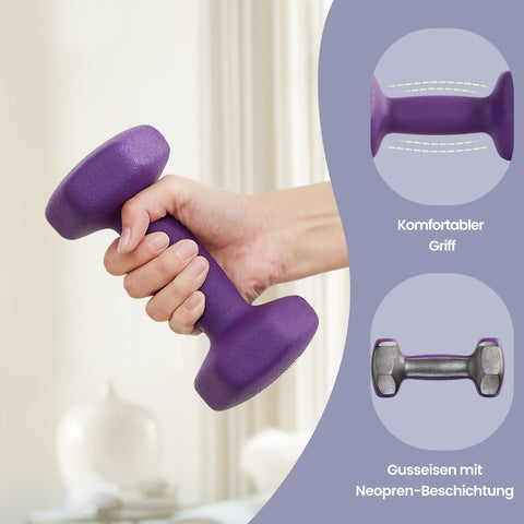 Rootz Hexagon Dumbbell Set - Strength Dumbbells - Neoprene Coated Weights - Muscle Strengthening - 13.5x6.5x6 to 16x8x7.5 cm