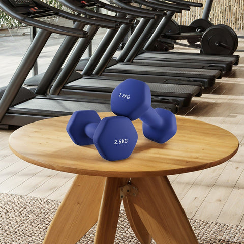 Rootz Adjustable Dumbbell Set - Free Weights - Home Gym Equipment - Space-Saving Design - 32cm x 8cm x 8cm