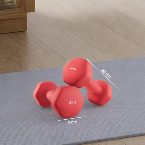 Rootz Dumbbells Set - Weightlifting Accessories - Home Gym Equipment - Compact & Versatile - 2 x 3kg