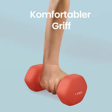 Rootz Home Gym Free Weights Set - Dumbbells - Fitness Weights - Space-Saving - Cast Iron Vinyl - Yellow, Orange, Purple - Includes Stand