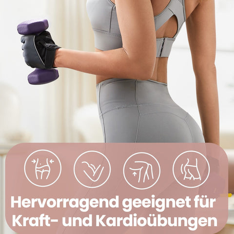 Rootz Dumbbell Set - Free Weights - Exercise Weights - Neoprene Coating - 13.5cm x 6.5cm - Perfect for Strength Training & Home Workouts