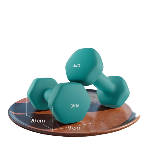 Rootz 2 Set Dumbbells - Free Weights - Strength Training - Durable Cast Iron - 20cm x 9cm