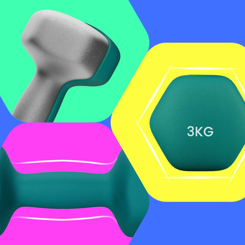 Rootz 2 Set Dumbbells - Free Weights - Strength Training - Durable Cast Iron - 20cm x 9cm