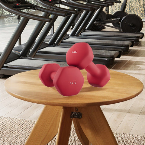 Rootz 2 Piece Dumbbell Set - Hand Weights - Cast Iron Dumbbells - Neoprene Coating - Improved Grip - 20.5cm x 9.5cm x 11.5cm