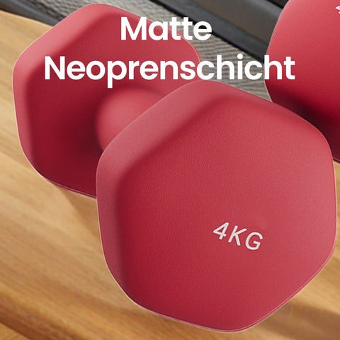 Rootz 2 Piece Dumbbell Set - Hand Weights - Cast Iron Dumbbells - Neoprene Coating - Improved Grip - 20.5cm x 9.5cm x 11.5cm