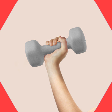 Rootz 2 Set Dumbbells - Weights - Exercise Equipment - Durable Neoprene Coating - 21cm x 10.5cm; Handle: 11.5cm x 4.1cm - 2 x 5 kg