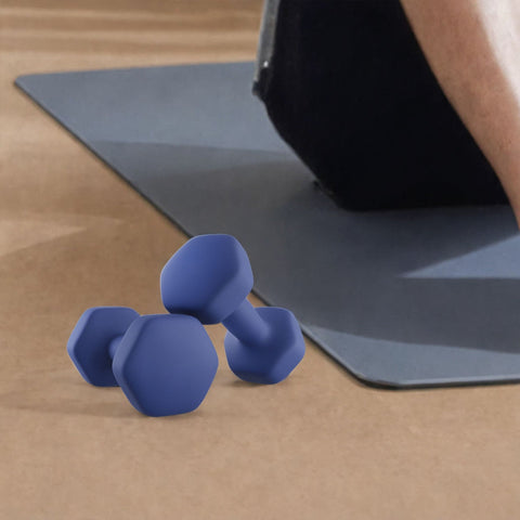 Rootz Dumbbells Set - Free Weights - Strength Training Weights - Durable Neoprene Coating - 21cm x 10.5cm