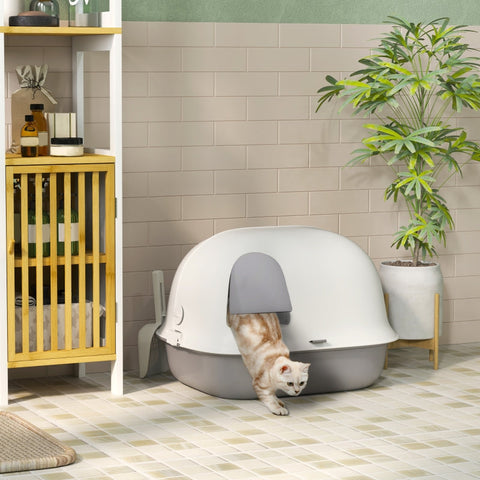 Rootz Cat Litter Box - Feline Retreat - Pet Toilet - Keeps Home Clean - 58cm x 46cm x 39cm