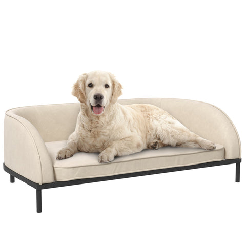 Rootz Dogofa - Pet Sofa - Dog Couch - Removable Cover - Steel Legs - 101.5cm x 62cm x 34.5cm - Ideal Comfort and Style for Dogs