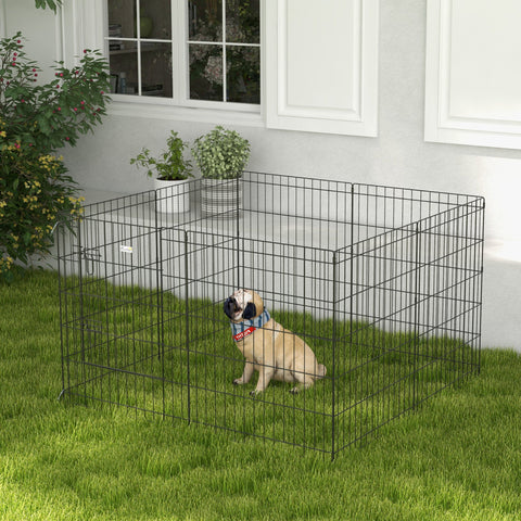 Rootz Pet Playpen for Puppies - Dog Enclosure - Puppy Pen - Secure Door - Metal Wire - 76cm x 61cm Panels