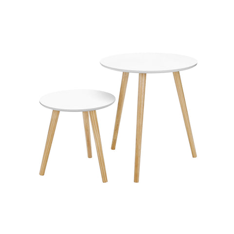 Rootz 2 Piece Round Side Tables - Beistelltische - Scandinavian Style - Combines Practicality & Beauty - Elegant Design