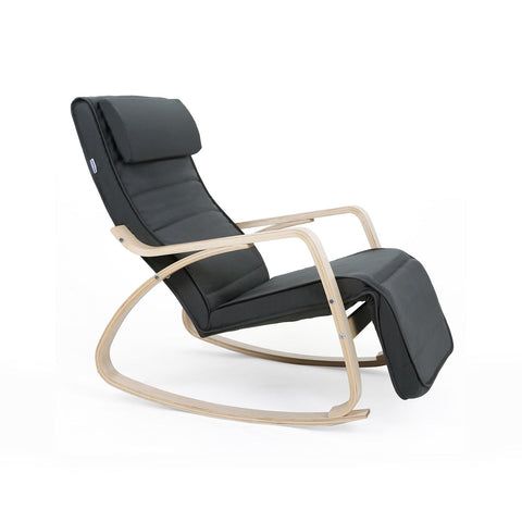 Rootz Rocking Chair - Birch Wood Chair - Foam Cotton Seat - Indoor Outdoor Furniture - 67cm x 115cm x 91cm