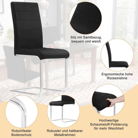 Rootz Swing Chair - High Backrest Chair - Ergonomic Seating - Velvet Comfort - Stable Metal Frame - Floor Protection - Easy Assembly - 41cm x 100cm x 55.5cm