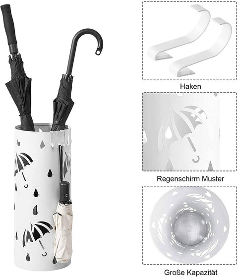 Rootz Umbrella Stand - Storage Container - Rust-Free Holder - 49cm x 20cm - Iron Material - Versatile - Stylish Decor - Practical Design