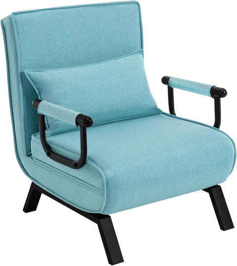 Rootz Convertible Bed Chair - 3 in 1 Sofa Lounger - Folding Chair - Adjustable Backrest - High-Resilience Foam - Compact Design - 65cm x 78cm x 75cm