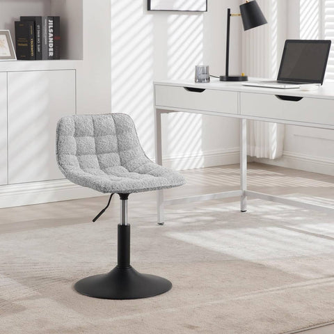 Rootz Set of 2 Makeup Stools - Bar Chairs - Comfortable Chenille - Ergonomic Support - 42.5 x 35 cm