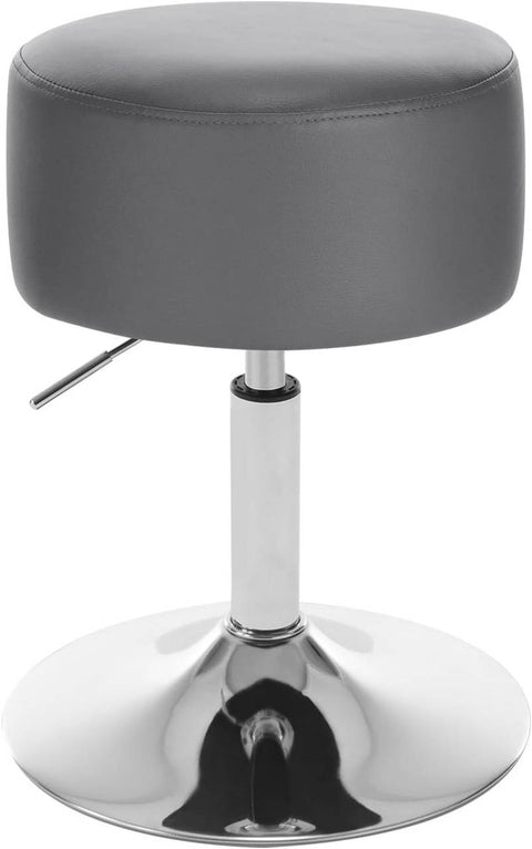 Rootz Swivel Bar Stool - Adjustable Breakfast Chair - Counter Stool - Faux Leather - 33.5cm Seat Diameter - 52-67cm Height - 38.5cm Base