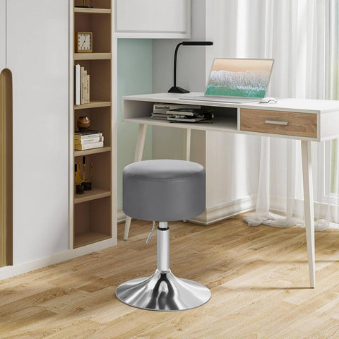 Rootz Bar Stool Swivel Chair - Rotating Stool - Adjustable Height - Faux Leather - 33.5cm - 52-67cm - 38.5cm - 120kg Load - Easy Assembly