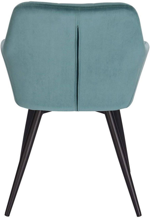 Rootz Velvet Dining Chair - Elegant Chair - Comfortable Seating - Ergonomic Design - Durable Metal Frame - Easy Assembly - 49cm x 43cm x 81cm