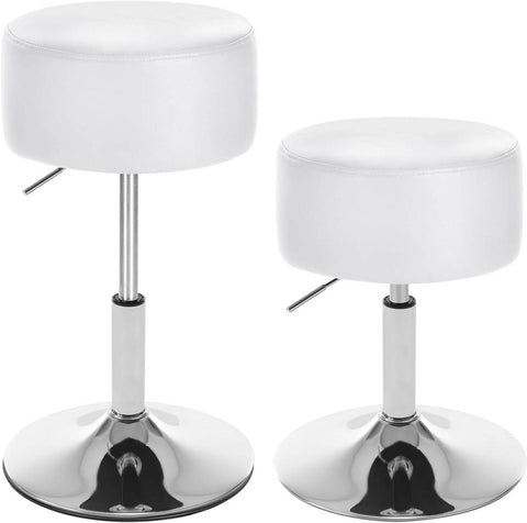 Rootz Bar Stool Set - Swivel Chairs - Adjustable Height - Comfortable Cushion - 33.5cm Seat - Rust-Proof Metal - 52-67cm - 38.5cm Base