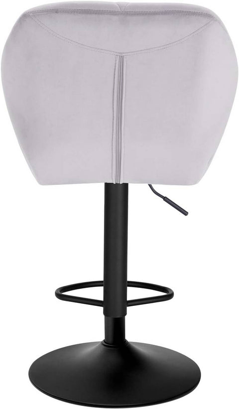 Rootz Velvet Bar Stool - Counter Stool - Adjustable Bar Chair - Ergonomic Design - Robust Construction - Non-Slip Base - 94cm-116cm x 50cm x 40cm