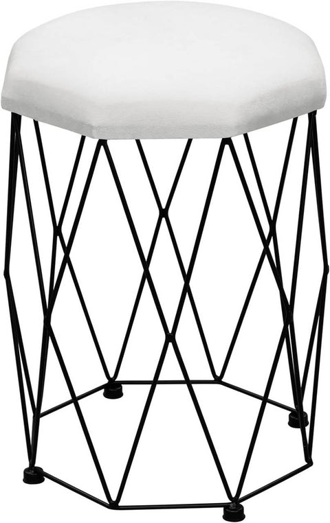 Rootz Makeup Stool - Vanity Chair - Dressing Room Stool - Soft Padded Seat - Sturdy Metal Frame - Anti-Slip Design - 30cm x 44.5cm x 30cm