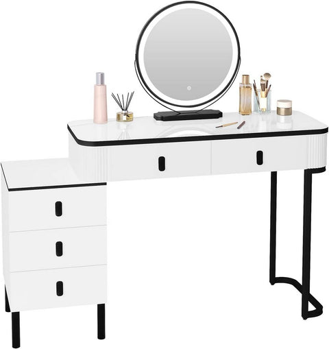 Rootz Dressing Table Set - Makeup Vanity - Cosmetic Desk - Ample Storage - 100cm x 126cm x 40cm