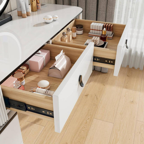Rootz Dressing Table Set - Makeup Vanity - Cosmetic Desk - Ample Storage - 100cm x 126cm x 40cm