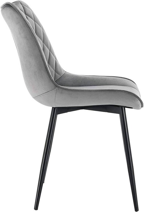 Rootz Velvet Dining Chairs - Elegant Chairs - Comfortable Seating - Durable, Ergonomic, Anti-Slip - 46cm x 40.5cm x 85.5cm